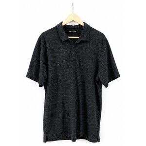TravisMathew Flying Tortilla Polo Shirt Mens XL Heather Black White Golf Casual